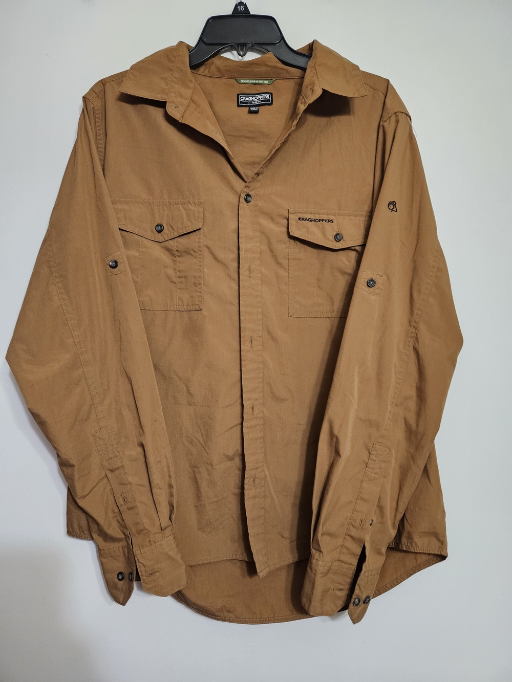 Craghoppers Kiwi Long Sleeve Utility Shirt In Brown